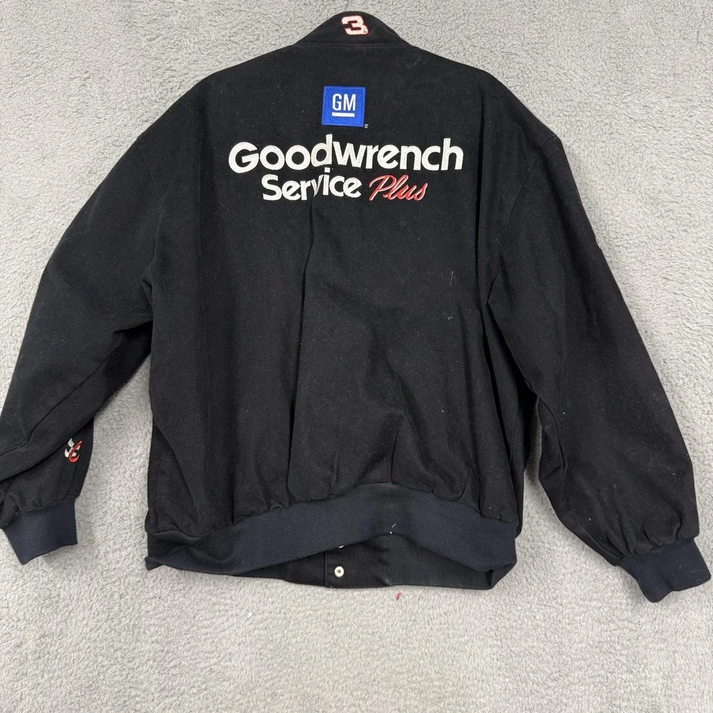 Vintage Dale Earnhardt Goodwrench Service Jacket Mens XL Black NASCAR Chase